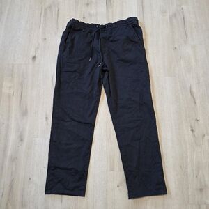 Marine Layer Saturday Slim Straight Stretch Beach Pant Size L Black
